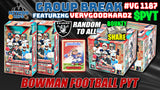 Group Break # VG 1187 - Bowman Football PYT (Raiders Random)