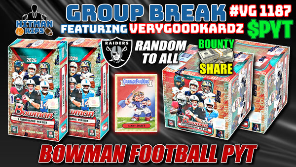Group Break # VG 1187 - Bowman Football PYT (Raiders Random)