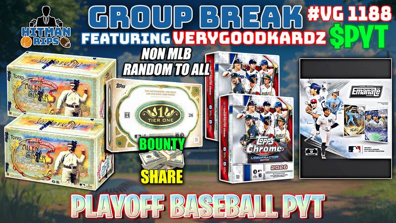 Group Break # VG 1188 - Playoff Baseball PYT (Non MLB Random)