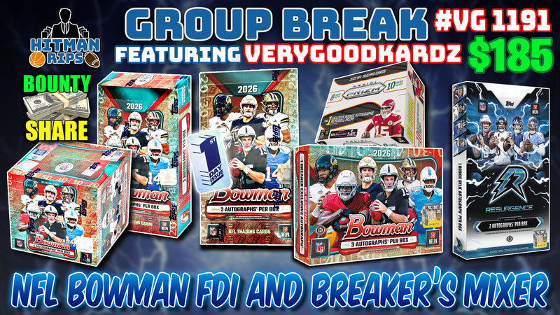 Group Break # VG 1191 - NFL Bowman FDI and Breaker's Mixer