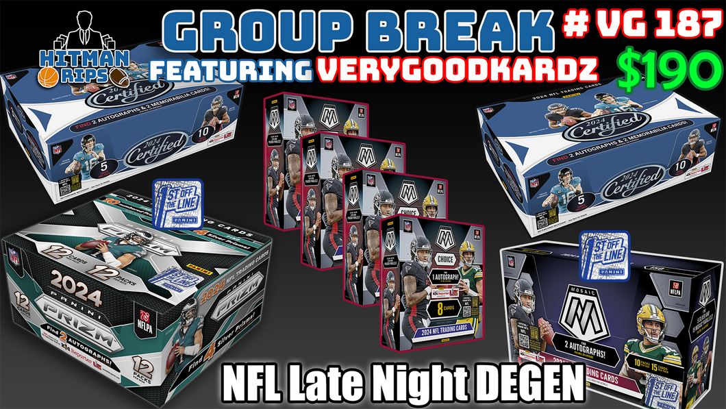 Group Break # VG 187 - NFL Late Night DEGEN