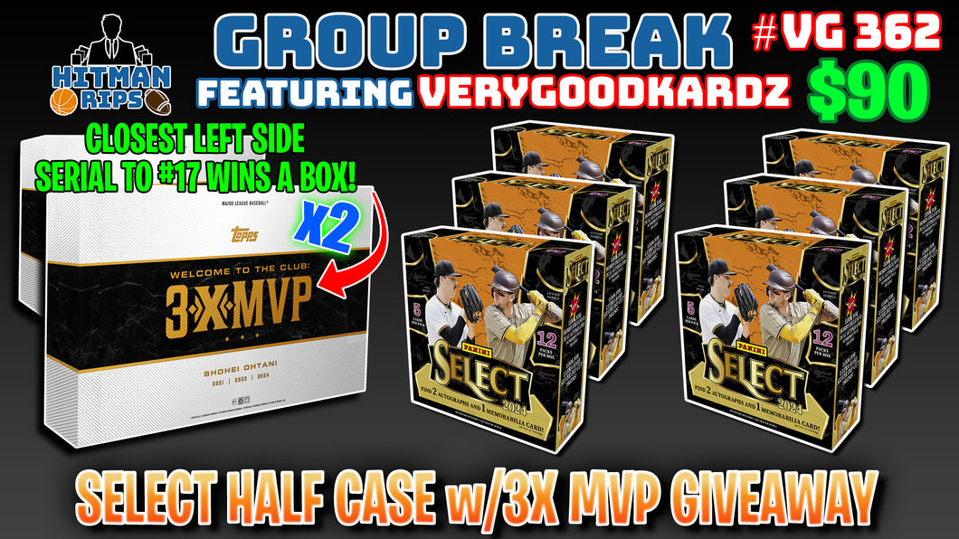 Group Break # VG 362 - Select Half Case w/3x MVP Giveaway