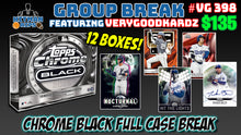 Load image into Gallery viewer, 25% CHANCE Filler for Group Break # VG 398 - Chrome Black Full Case Break

