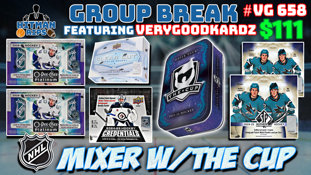 Group Break # VG 658 - NHL Mixer w/The Cup