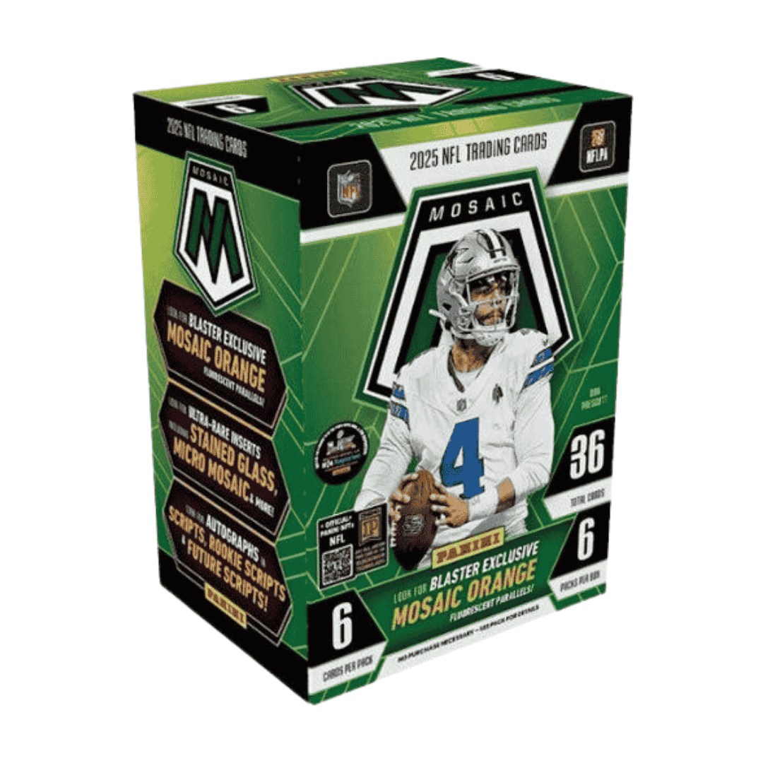 2025 Panini Mosaic Football Blaster Box (Orange Fluorescent Parallels) (Green Box)