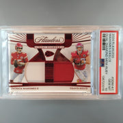 2024 Flawless Mahomes / Kelce Dual Diamond Mem Ruby /15 PSA 10 136723318