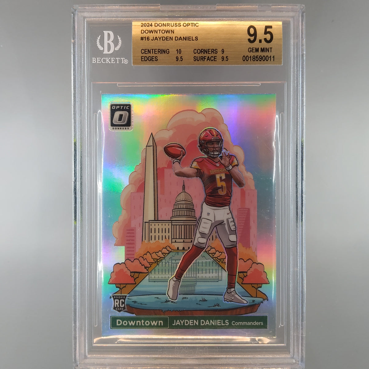 2024 Donruss Optic Jayden Daniels Downtown BGS 9.5 0018590011