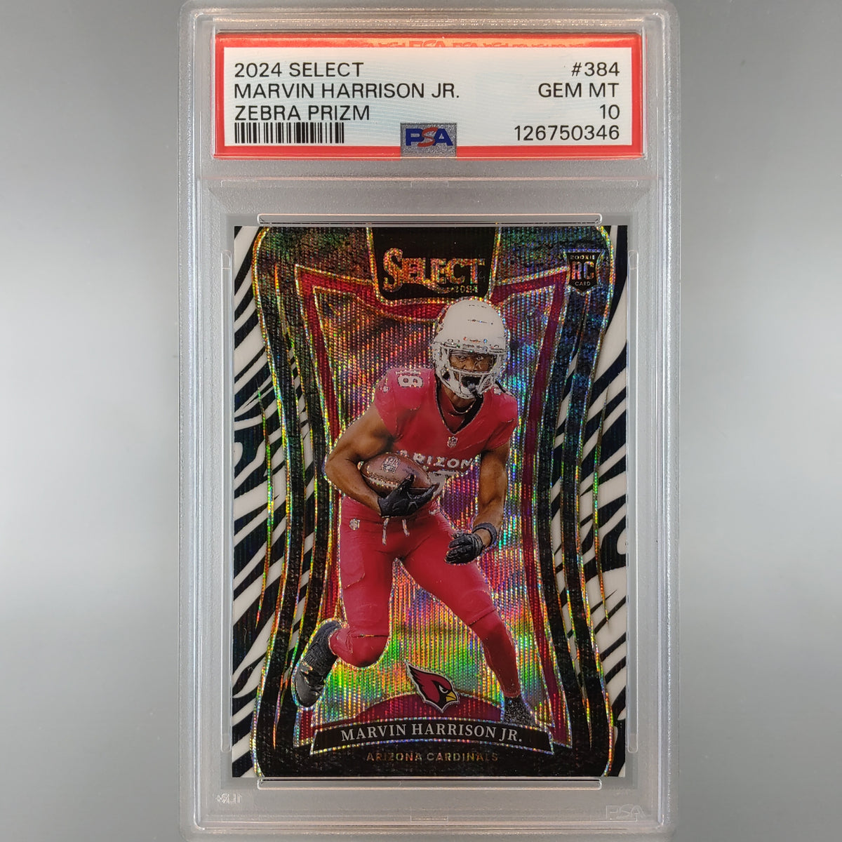 2024 Select Marvin Harrison Jr Zebra Prizm PSA 10 126750346