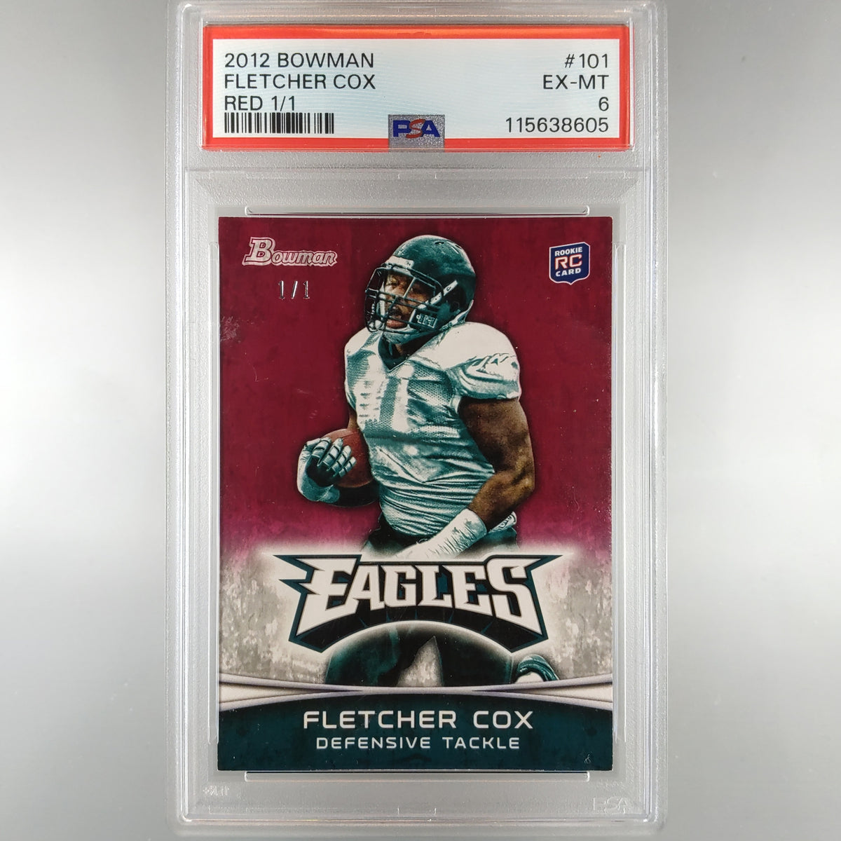 2012 Bowman Fletcher Cox Red 1/1 PSA 6 115638605