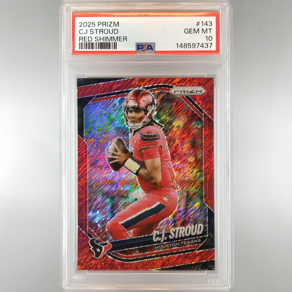 2025 Prizm Cj Stroud Red Shimmer 05/49 PSA 10 148597437