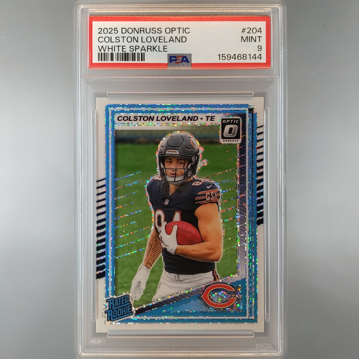 2025 Donruss Optic Colston Loveland White Sparkle PSA 9 159468144