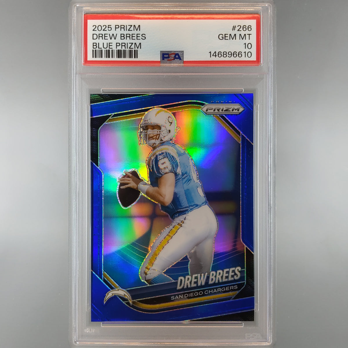 2025 Prizm Drew Brees Blue Retail Prizm PSA 10 146896610