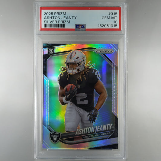 2025 Prizm Ashton Jeanty Silver Prizm PSA 10 152051015