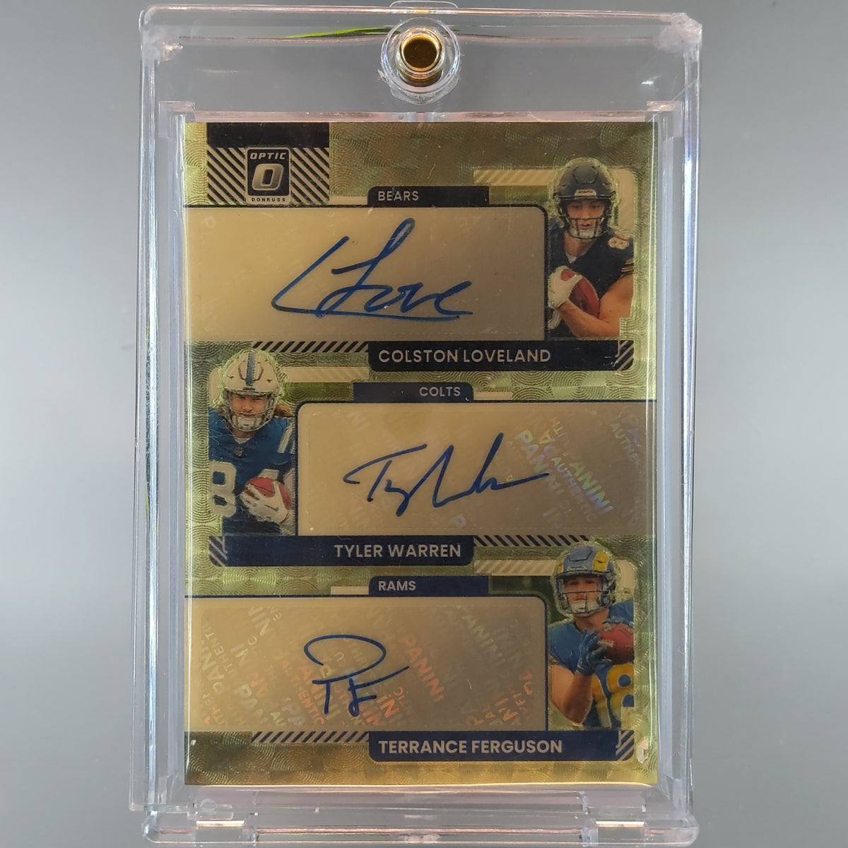 2025 Donruss Optic Loveland Warren Ferguson Rookie Triple Autographs Gold Vinyl 1/1