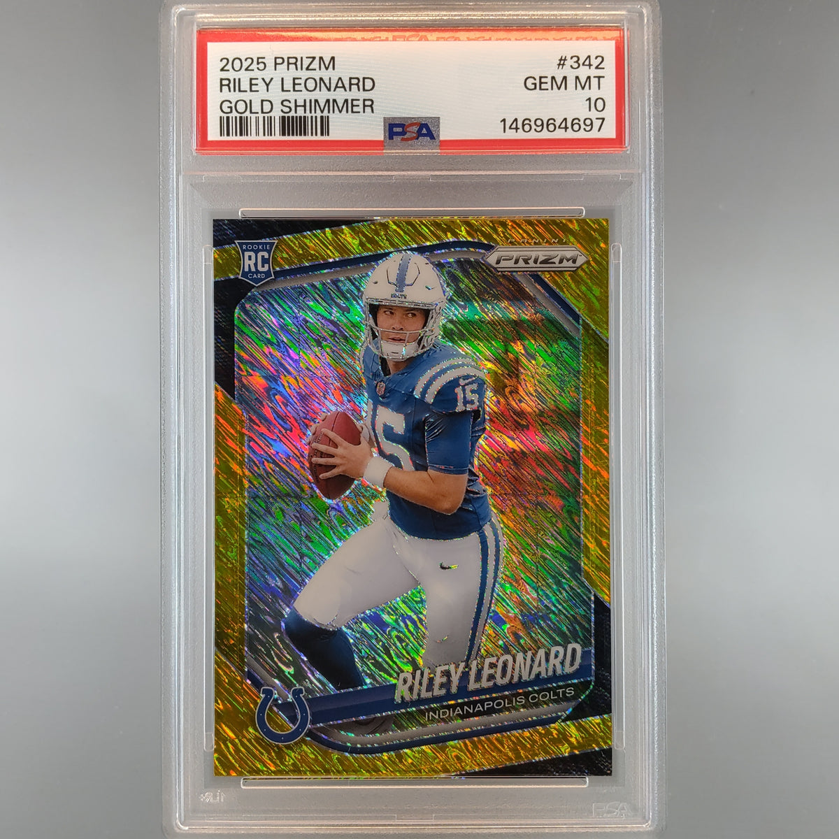 2025 Prizm Riley Leonard Gold Shimmer /10 PSA 10 146964697