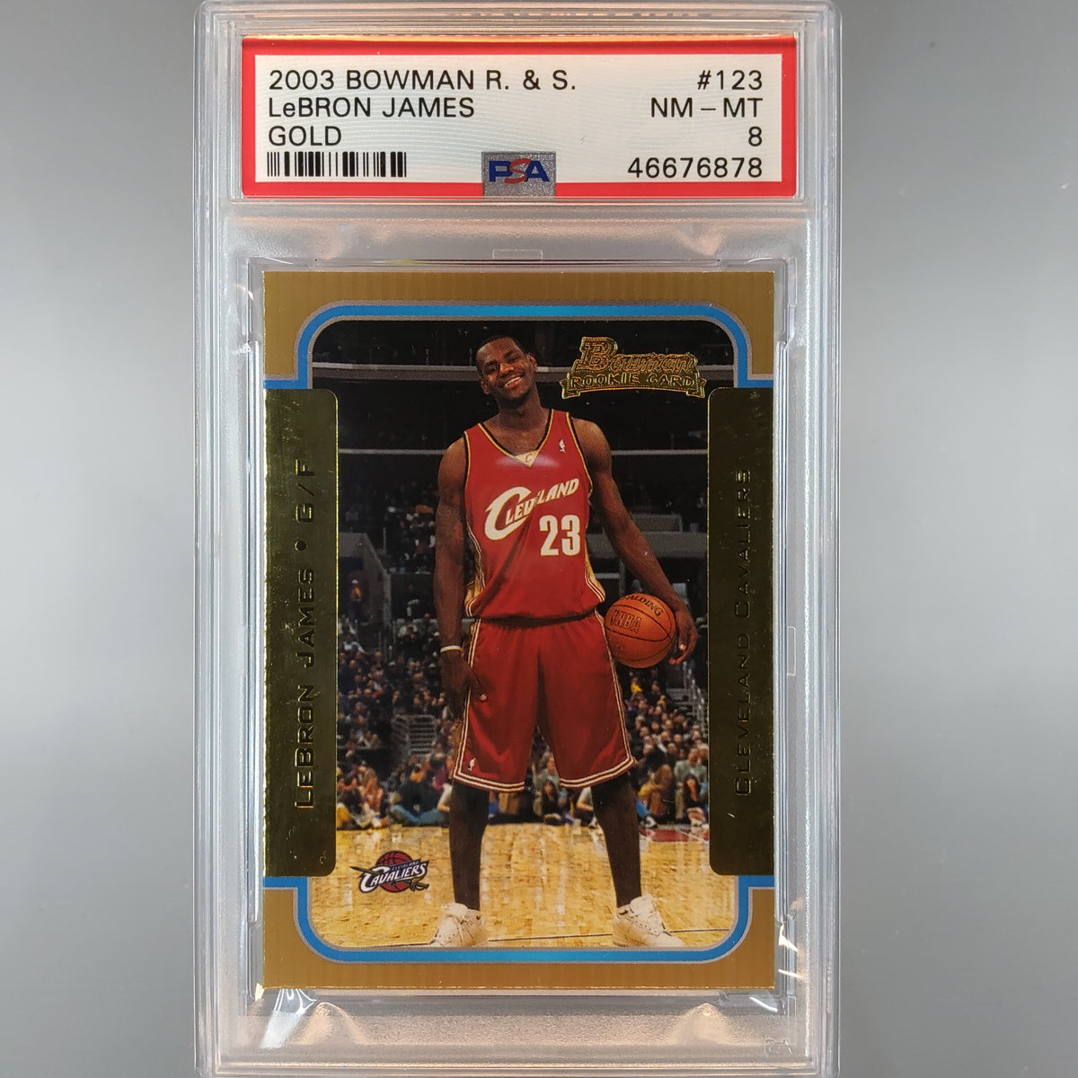2003 Bowman Rookies Stars Lebron James Gold PSA 8 46676878