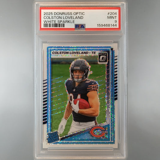 2025 Donruss Optic Colston Loveland White Sparkle PSA 9 159468144