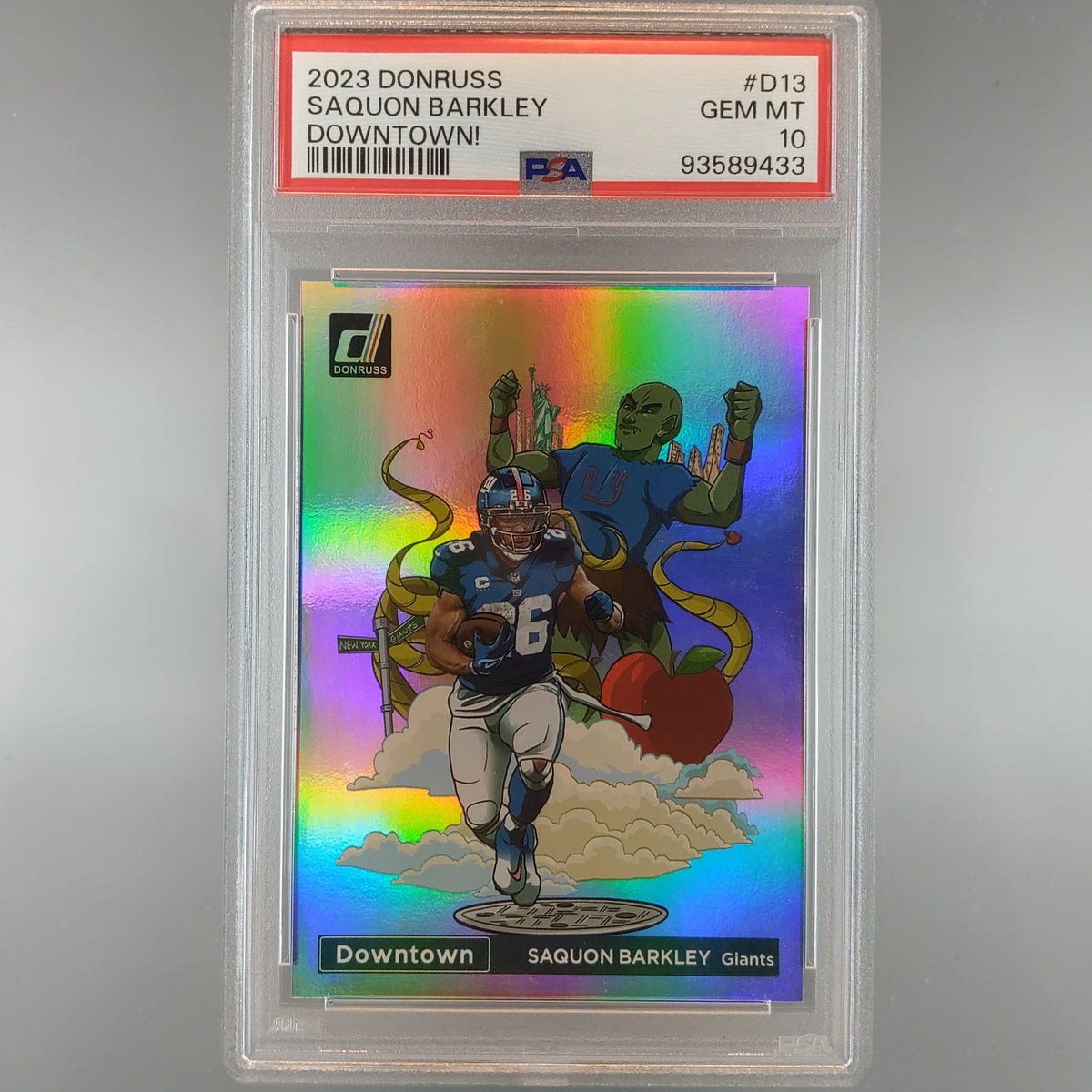 2023 Donruss Saquon Barkley Downtown PSA 10 93589433