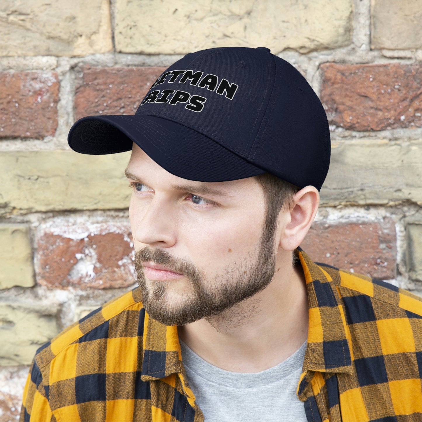 Hitman Rips Twill Hat White Border