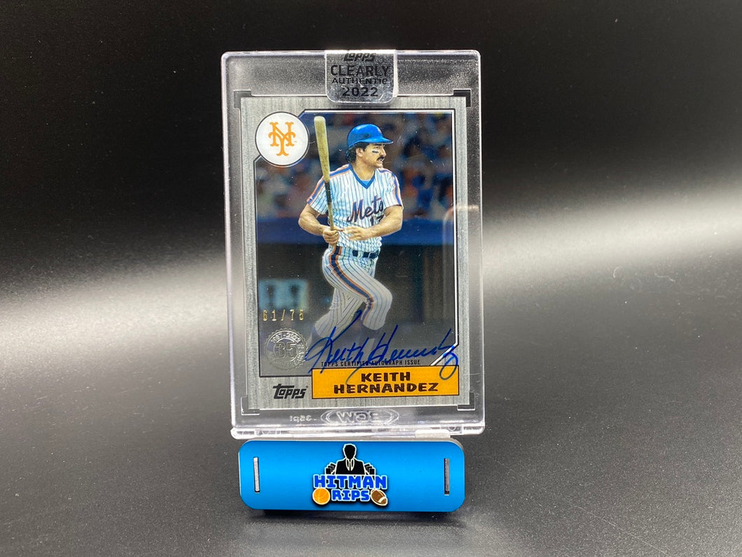 2022 Topps Clearly Authentic Keith Hernandez Auto 61/75